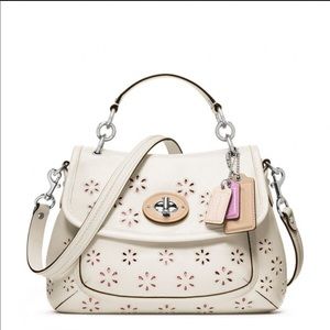 ‼️Coach Poppy Eyelet Leather Top Handle Crossbody
